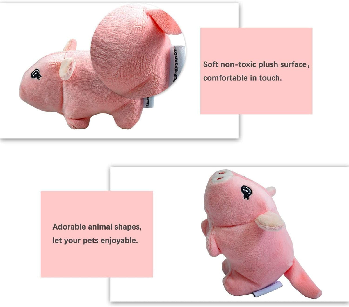 LEGEND SANDY Squeaky Plush Dog Toy Pack for Puppy, Small Puppy Chew Toys | 12 pcs Puppy Toys, Dog Toys Bulk with Squeakers, Cute Soft Pet Toy for Small Medium Size Dogs, Gift fot Pet