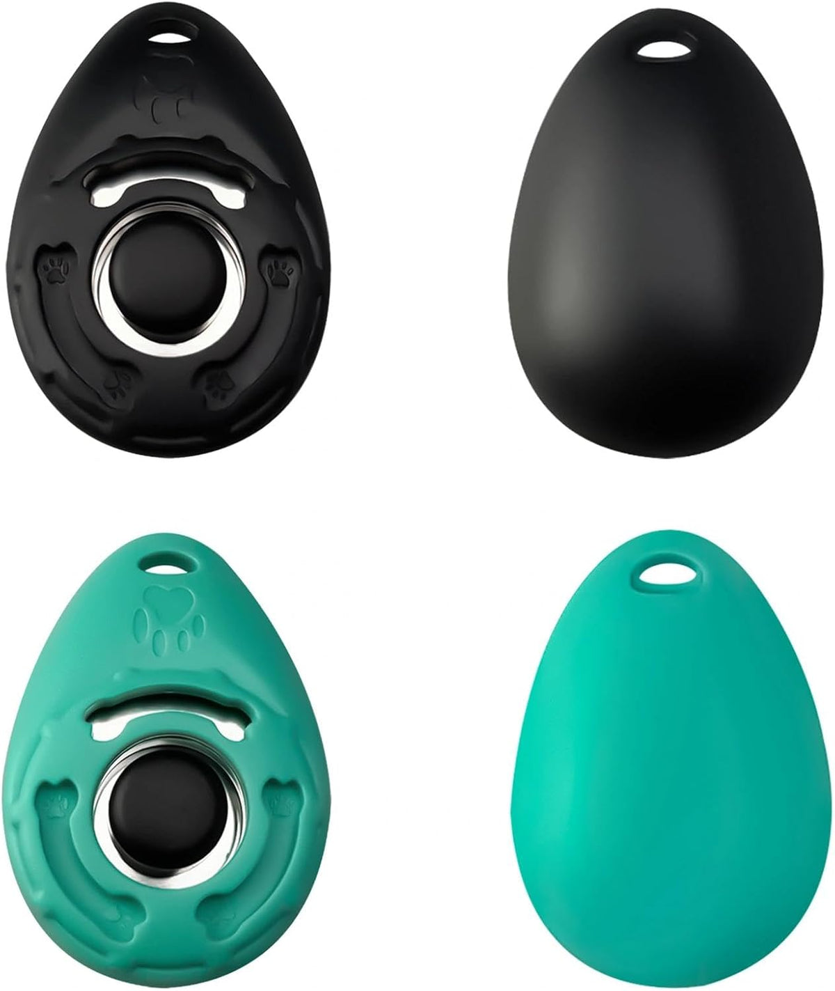 ABSONE Dog Clicker for Training with Wrist Strap, Dog Clicker Trainer Tools | Training Clicker for Puppy, Cat, Potty, Bird, Horse, Pet, Behavior Aids, 2 Pack Black and Green
