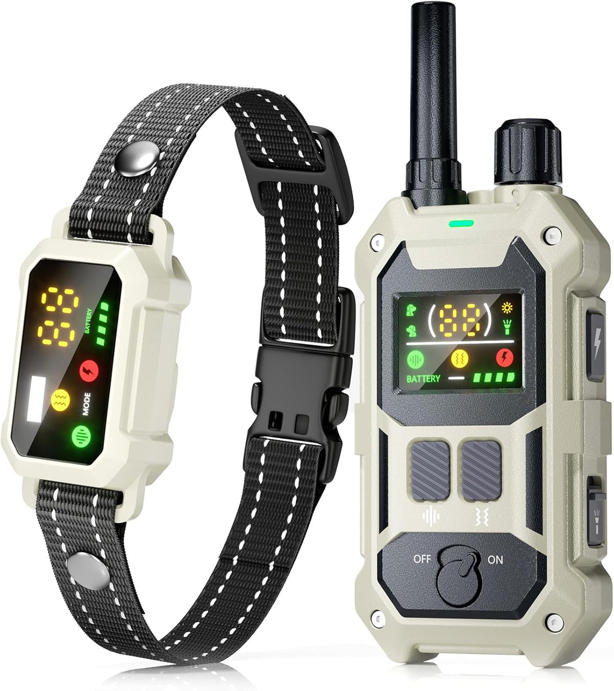 BLACKDOG Military Dog Shock Collar - 4200ft Dog Training Collar with Remote, 4 Training Modes, Flashlight & Strobe, 3-Month Battery, IP67 Waterproof Dog E Collar for All Breeds 5-150lbs (Dark Blue)
