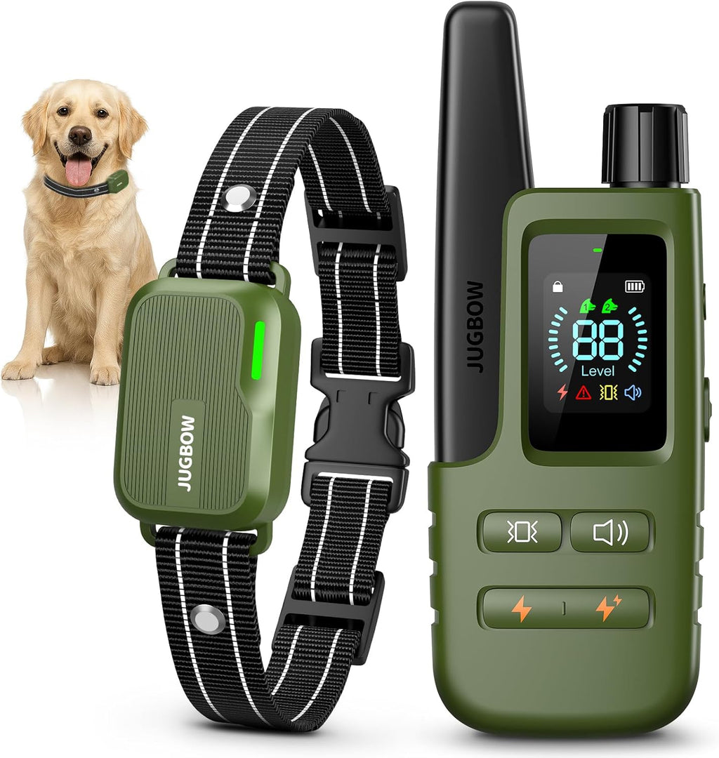 Dog Shock Collar - 4500FT Dog Training Collar with Remote for 10-120lbs Dog | IPX8 Waterproof Electric Dog Collar with 4 Training Modes, Security Lock, Rechargeable eCollar for Small Medium Large Dogs