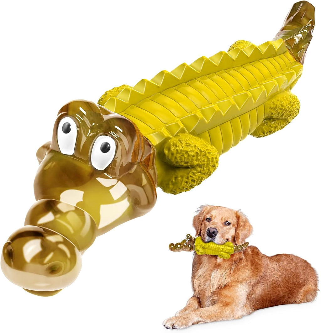 Jeefome Dog Toys for Aggressive Chewers: Tough,Indestructible Chew Toy | Teeth Cleaning Alligator Toy for Small Medium Large Breed,Long Lating Fun,Keep Them Busy