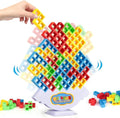 64 Pcs Stacking Tower Game with 22 Cards, Giant Tumble Balance Game for Kids, Family Games for Kids and Adults, Easter Gifts for Teen Boys & Girls, Party Board Game for Kids 6-12 & Adults