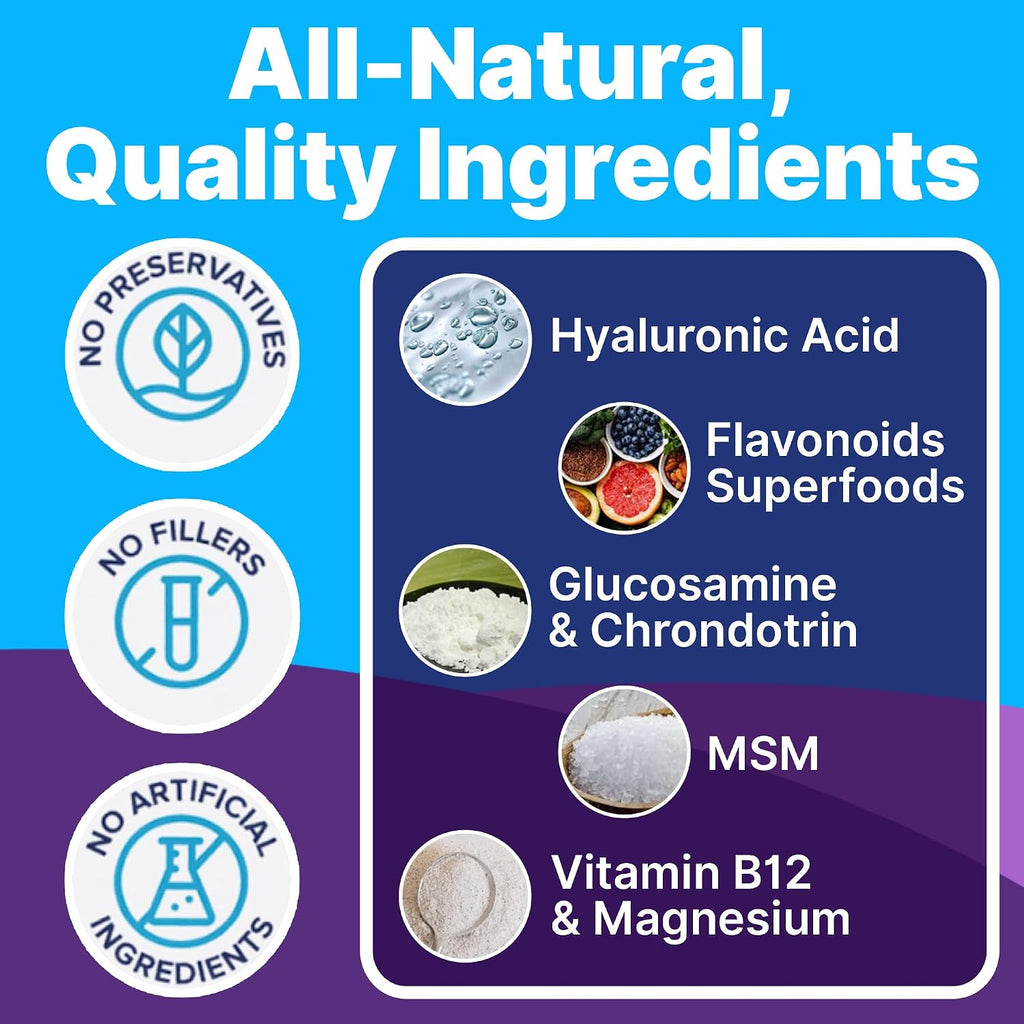 Freedom Joint Drops for Dogs with Hyaluronic Acid, MSM, Glucosamine, & Chondroitin, All Natural Liquid Joint Supplement for Dogs for Pain Relief, Mobility and Hip Support, 30 ml Dropper