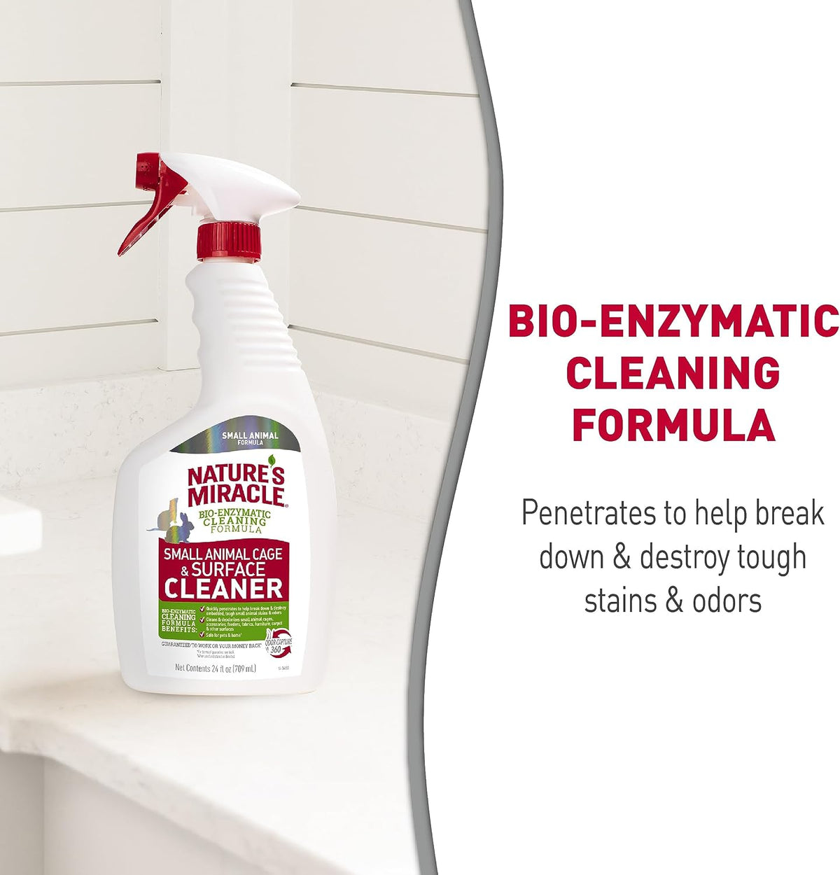 Nature's Miracle Small Animal Cage & Surface Cleaner, 24 oz