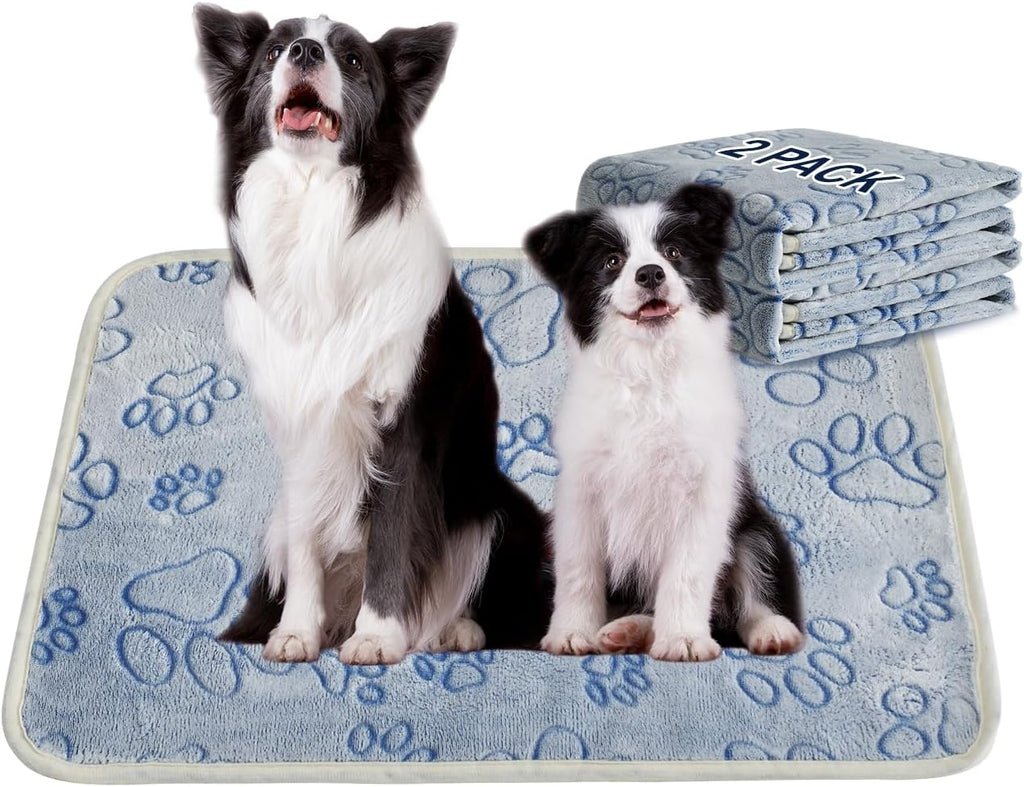 Qeils Reusable Puppy Pads, Washable Pee Pads, Leakproof 18"x 24" 2 Pack | High Absorbency Dog Training Pads, Wee Wee Pads With Waterproof Non-Slip Base For Indoor Potty, Crates, Playpen & Senior Dogs