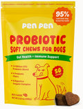PENPEN Probiotics for Dogs, Dogs Probiotics for Digestive Health, Multi-Probiotic and Enzyme Blend Promote Gut Health & Immune Support, Eases Sensitive Stomachs (Beef Chews, 50ct)