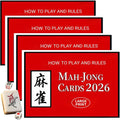 ReeRaa 4 Pcs NM-JL Mah-Jong Cards 2026 Large Size Revised Edition