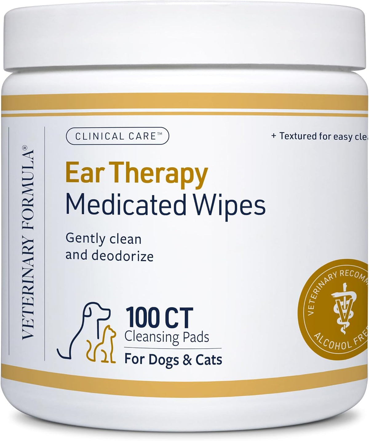 Veterinary Formula Clinical Care Ear Therapy Cleaner for Dogs & Cats, 4 oz | Alcohol-free formula, removes wax, debris and odor-causing buildup