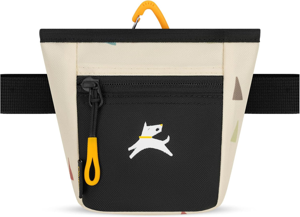 OllyDog, Goodie Treat Bag, Dog Treat Training Pouch | Magnetic Closure | 3 Ways to Wear | Hands-Free Waist Belt | Water-Resistant Recycled Vegan Fabric (Raven S'25)