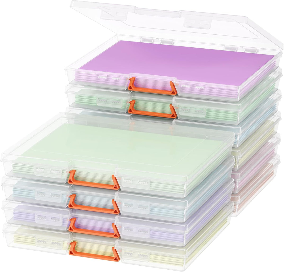 Lifewit Board Game Storage Containers with Handle, 12.2''x10.6'', 6 Pcs