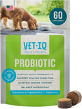 VetIQ Probiotic Supplement for Dogs, Dog Probiotics for Digestive Health, Nourishes Gut Bacteria and Supports Bowel Function, Hickory Smoke Flavor, Made in the USA, 60 Count | Nourishes gut bacteria & supports bowel function; daily digestive probiotic che