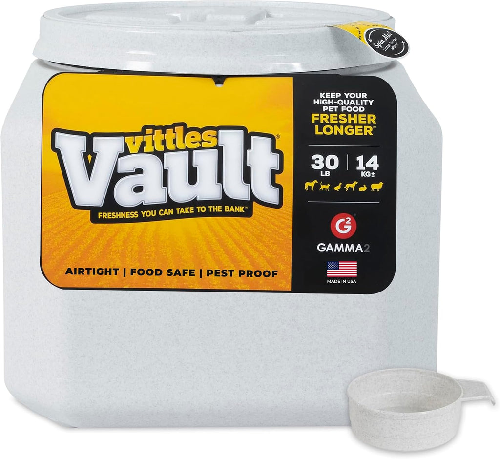 Gamma2 Vittles Vault Pet Food Storage Containers - Sealed Dog and Cat Food Storage Container, Fits up to 25lbs, Made in the USA - [12"L x 13.75"H] | Sealed, Made in USA