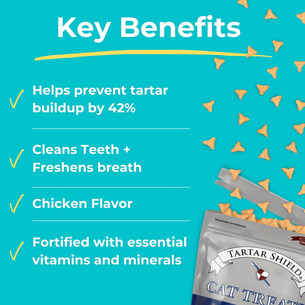 Tartar Shield® Daily Dental Cat Treats, Chicken Flavor, 4.5 oz