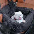 Oiilores Dog Car Seat for Small Dogs, Washable Pet Booster Car Seats with Clip-On Safty Leash, Comfy Deluxe Plush Carseat with Storage Pockets, Puppy Travel Carrier Bed for Dogs Under 25 lbs, Grey