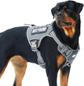 Auroth Tactical Dog Harness for Large Dogs No Pull Adjustable Pet Harness Reflective K9 Working Training Easy Control Pet Vest Military Service Dog Harnesses Army Yellow L