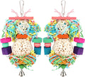 BBjinronjy Bird Toys,2PCS Hanging Natural Soft Sola Ball Beak Chew Shred Forage Toys for Parrots,Cockatiel,Conure,Love Birds,Parakeets,Budgie and Other Small Birds