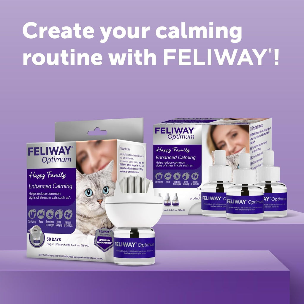FELIWAY Optimum Cat Calming Pheromone Diffuser Kit