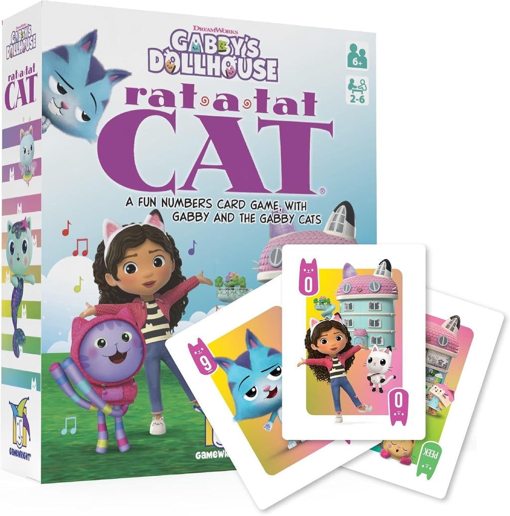 Gamewright Rat‑A‑Tat Cat Card Game – Family Board Games & Kids Games | Memory & Strategy Game for Kids 6+ | Quick Play Card Game for Family Game Night, 2‑6 Players