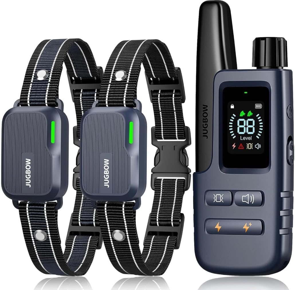 Shock Collar for 2 Dogs with Remote, 4200FT Range, Fits 10-120 lbs | IPX8 Waterproof Collar with 4 Training Modes, Rechargeable and Adjustable Collars for Small, Medium, and Large Dogs
