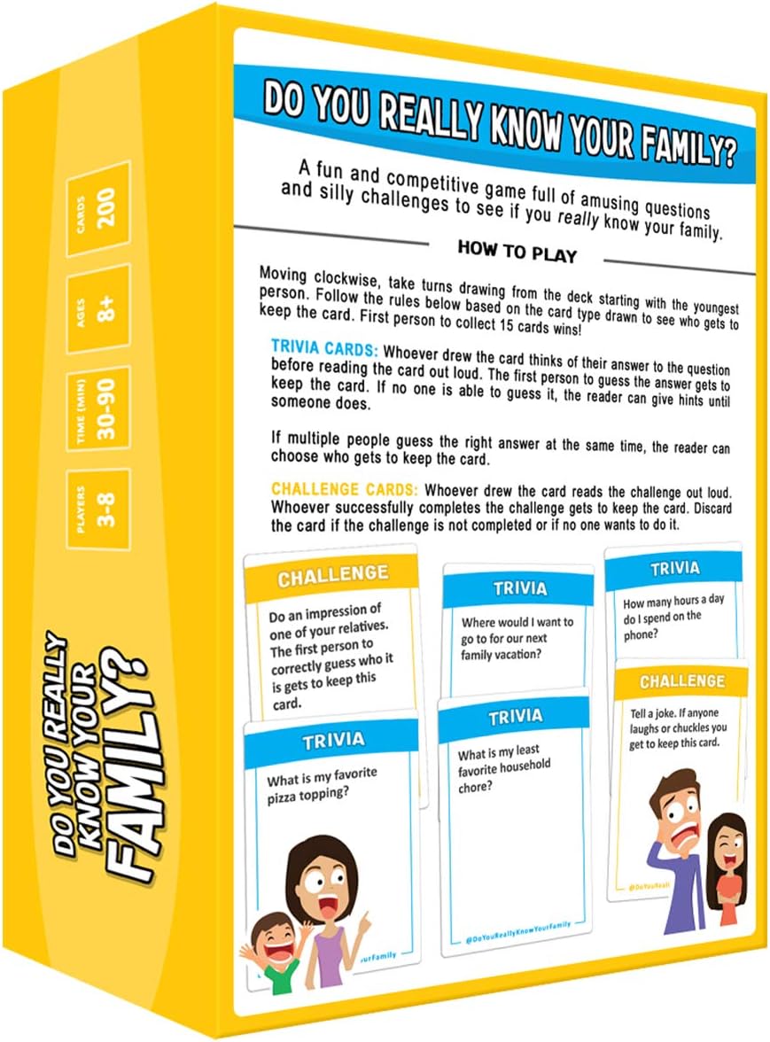 Do You Really Know Your Family? Fun Family Game for Kids, Teens and Adults