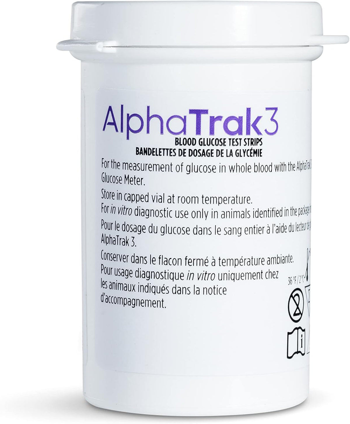 AlphaTrak3 Test Strips for Diabetic Dogs, Cats & Horses, 50 Count | Quick & Accurate Results with Small Blood Sample, Intuitive Design, Use with AT3 Blood Glucose Monitor
