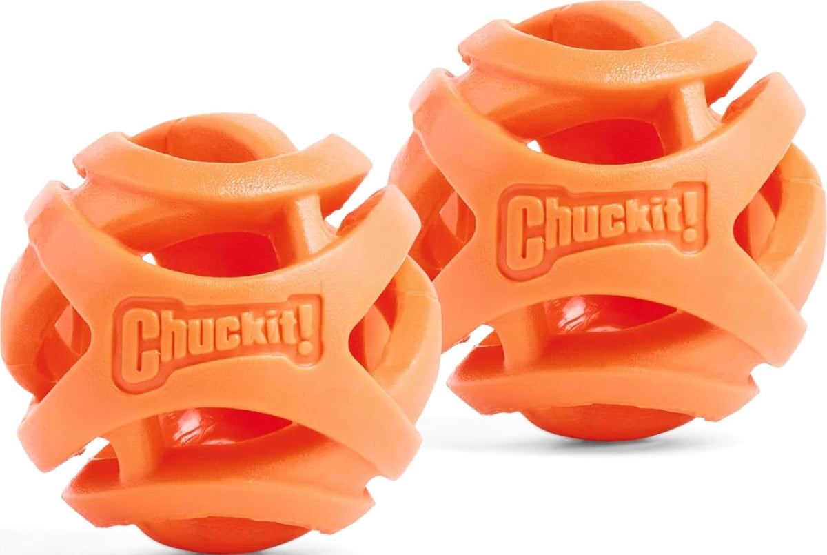 Chuckit! Air Fetch Ball Dog Toy, Medium 2.5in, 2 Pack | Hollow, Mesh-Like Design Lets Dogs Breathe Easy While Fetching; Bouncy and Durable, for Breeds 20-60 lbs