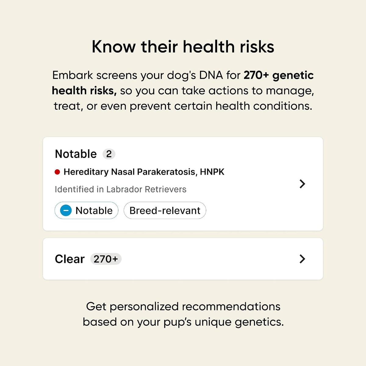 Embark Breed & Health Dog DNA Test – 400+ Breeds, 270+ Health Risks | Only dog DNA test with allergy risk scores. Coat traits, canine relative finder, genetic cancer risk score included.