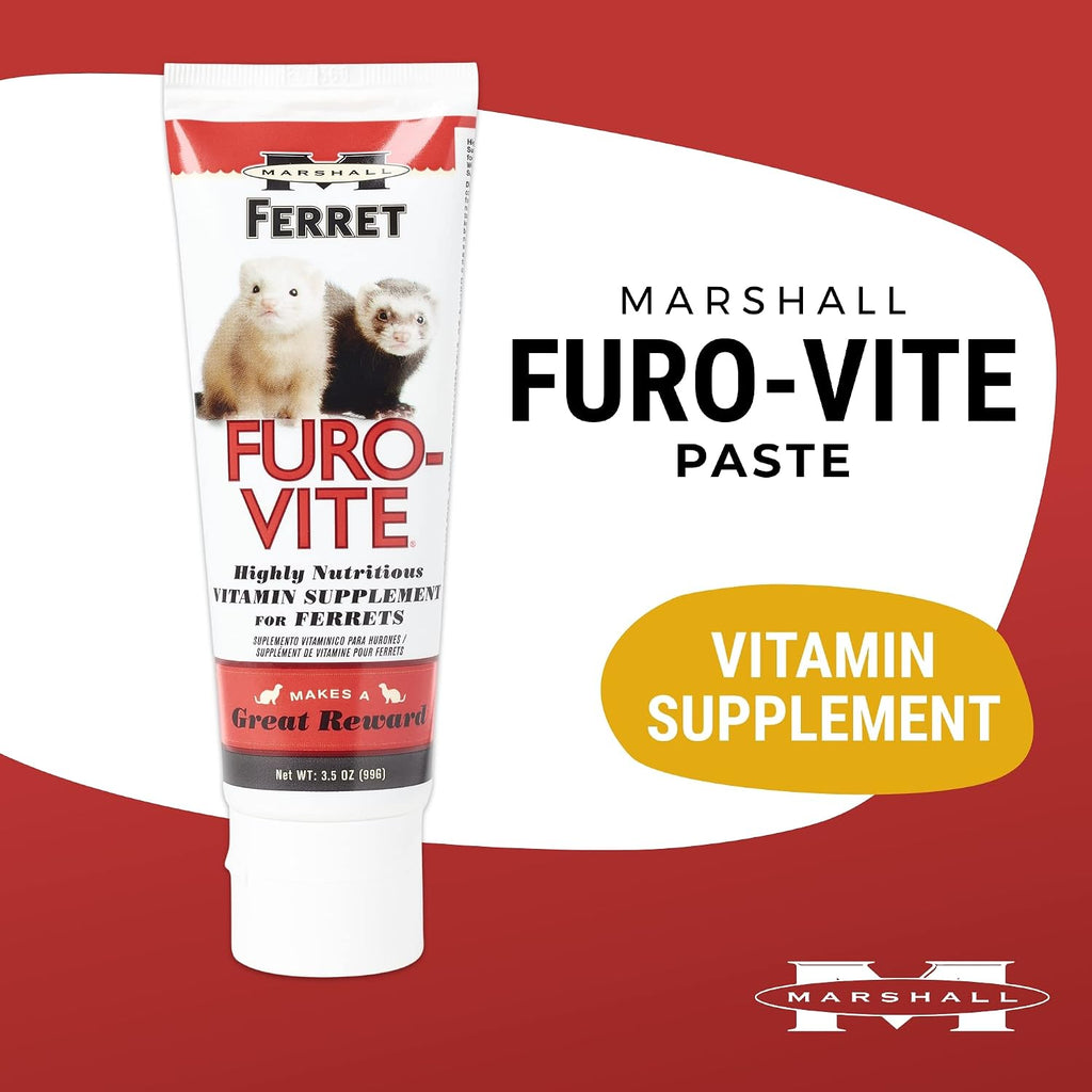 Marshall Pet Products Furo-Vite Highly Nutritious Vitamin Supplement Paste, for Ferrets of All Ages, for Training and Support, 3.5 oz
