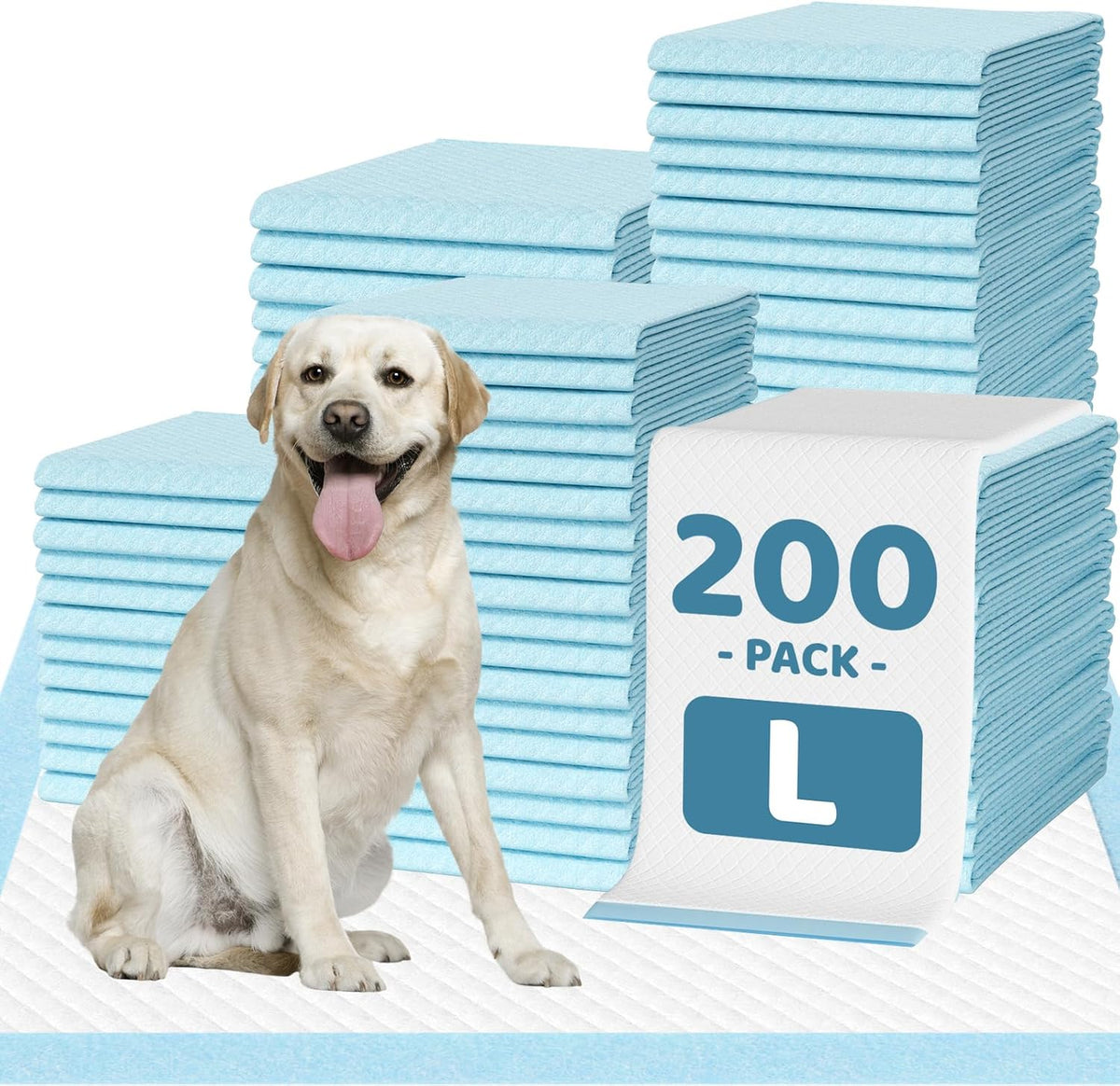 100 Count Large Dog & Cat Puppy Pee Pads - 28"x30" Absorbent Potty Training Pads | Leakproof Quick-Dry Disposable Pet Pads for Puppies, Dogs & Cats | Indoor, Outdoor, Litter Box, Housebreaking Use