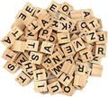 TMEEIHNSS 100Pcs Wooden Alphabet Tiles Scrabble Replacement Letters for Board Games, Wedding Frame and Wall Art (100)