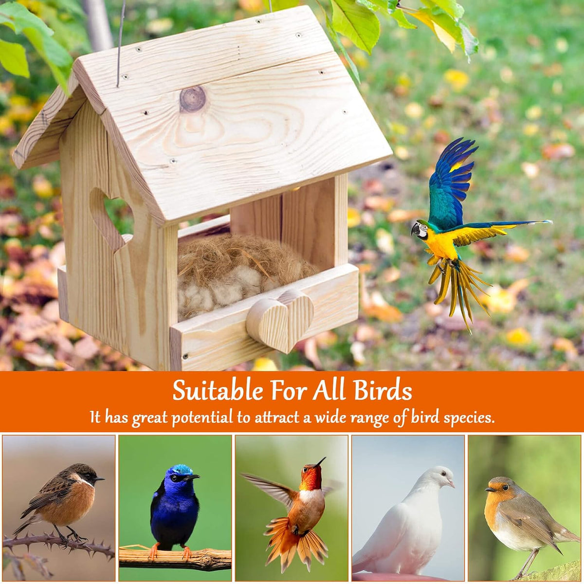 Sukh Bird Nesting Material - Bird Nest Bedding for Hummingbird Finch