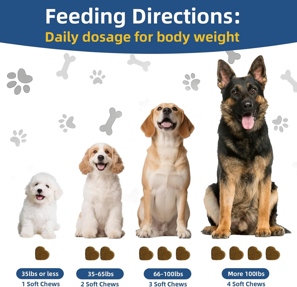 Dog Allergy Relief Chews, Helps Relieve Itchy Skin, Paw Licking & Ear Irritation, Dog Allergy Supplement with Probiotics for Skin & Immune Support, Colostrum & Fish Oil