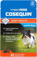Nutramax Cosequin for Small Dogs, Soft Chews, 45 Count | Glucosamine, Chondroitin for Dogs with MSM, Omega-3s, Supports Healthy Skin and Coat, Small Dog Soft Chews, All Ages