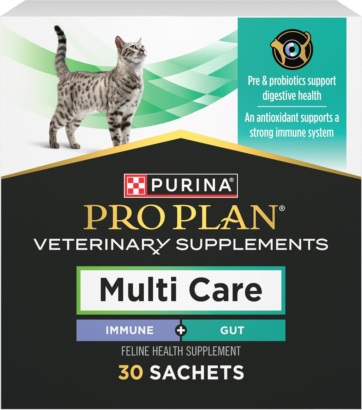 Purina Pro Plan Veterinary Cat Supplements Multi Care Feline Health Supplement, Cat Gut Health and Immune Support