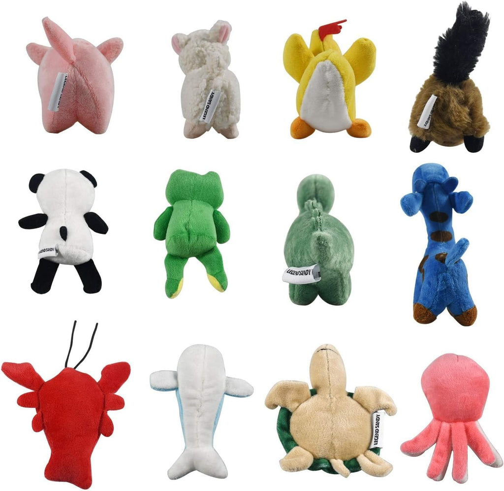 LEGEND SANDY Squeaky Plush Dog Toy Pack for Puppy, Small Puppy Chew Toys | 12 pcs Puppy Toys, Dog Toys Bulk with Squeakers, Cute Soft Pet Toy for Small Medium Size Dogs, Gift fot Pet