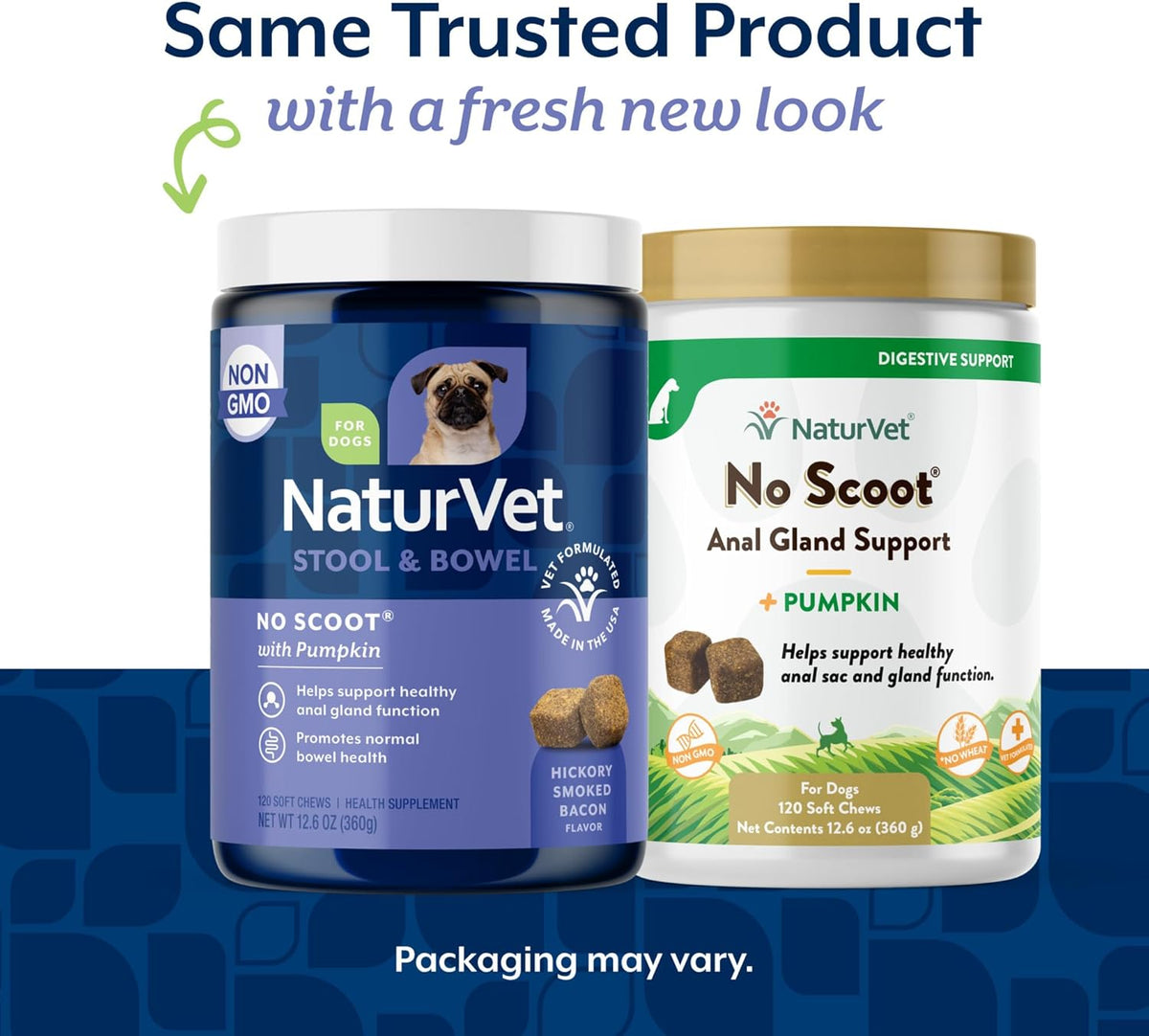 NaturVet No Scoot Stool and Bowel Supplement for Dogs - 120 Soft Chews | No Scoot Chews for Dogs - Supports Healthy Anal Gland & Bowel Function, Enhanced with Pumpkin, Beet Pulp & Psyllium Husk