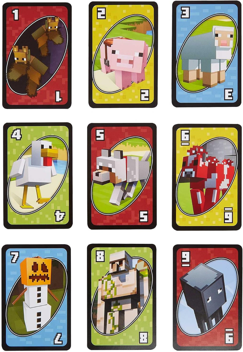 Mattel Games UNO Minecraft Card Game for Kids, Adults, Families & Parties, Deck & Special Rule Inspired by the Video Game, 2 to 10 Players