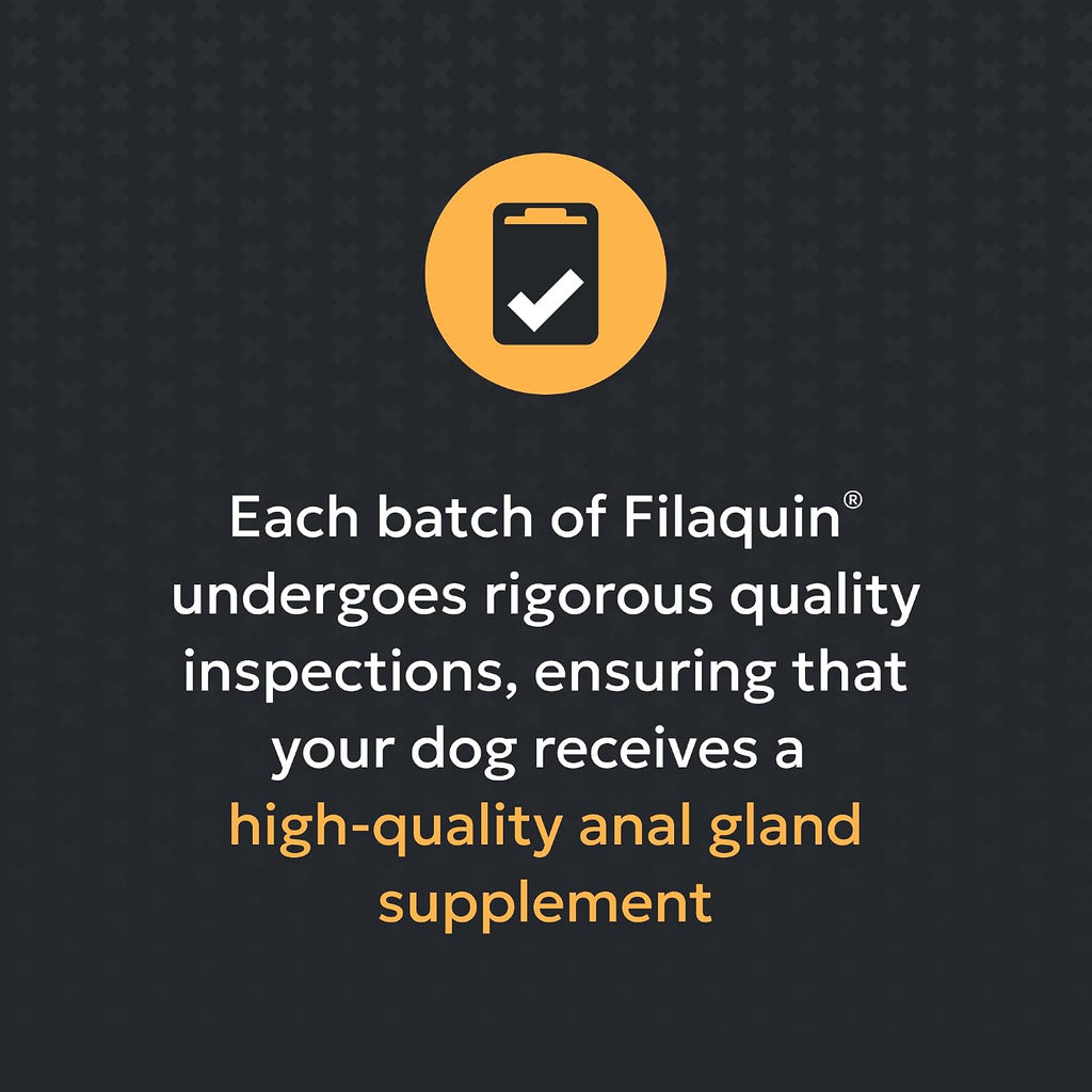Nutramax Filaquin Anal Gland Supplement for Dogs, Soft Chews, 90ct | Dog Anal Gland Support Chews, Prebiotics & Postbiotics, Psyllium Husk Fiber, From the Same Company as Cosequin and Proviable