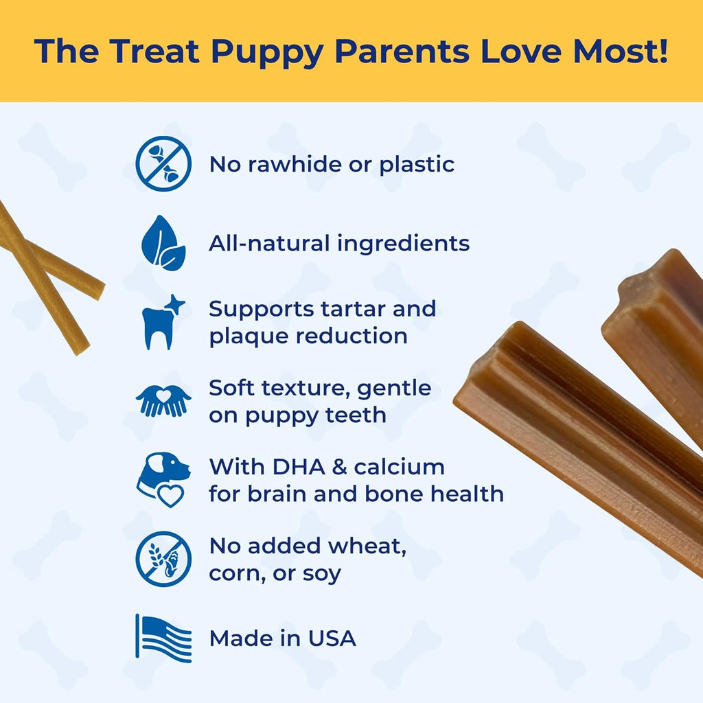 N-Bone Jumbo Puppy Teething Sticks, Chicken Flavor, Natural Puppy Chew Sticks for Growing Puppies, SQF Certified, Made with Rice Flour for Easy Digestion, Calcium Enriched, 7 ct. Pouch (7.3oz)