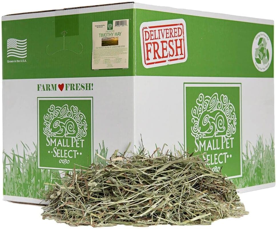 Small Pet Select 2nd Cutting Perfect Blend Timothy Hay Pet Food for Rabbits, Guinea Pigs, Chinchillas and Other Small Animals, Premium Natural Hay Grown in the US, 12 LB