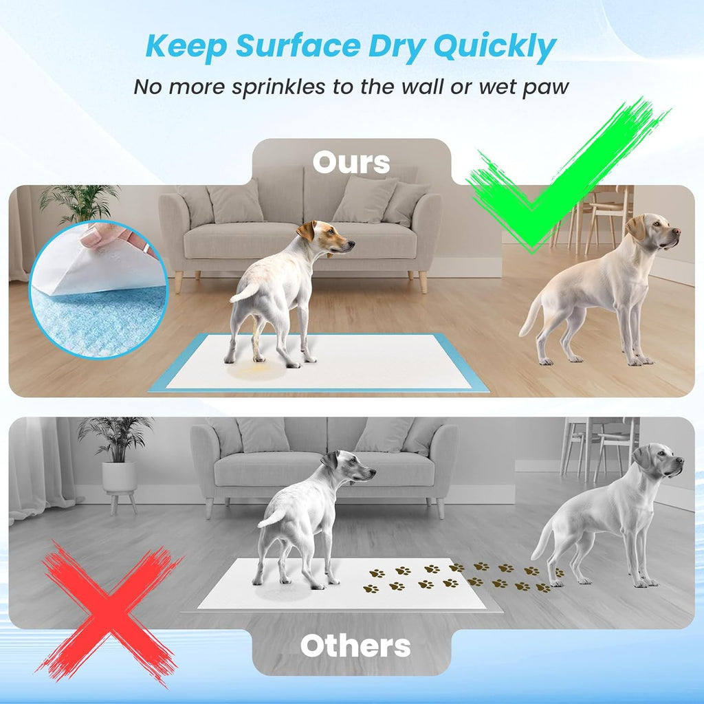 Puppy Pads for Dogs 32"x36" 60 Count, Thicken Disposable Pet Pee Pads | Extra Large & Non-Slip, Leak-Proof Incontinence Underpads, Super Absorbent & Quick-Dry, Jumbo Potty Pad for Cats Rabbits