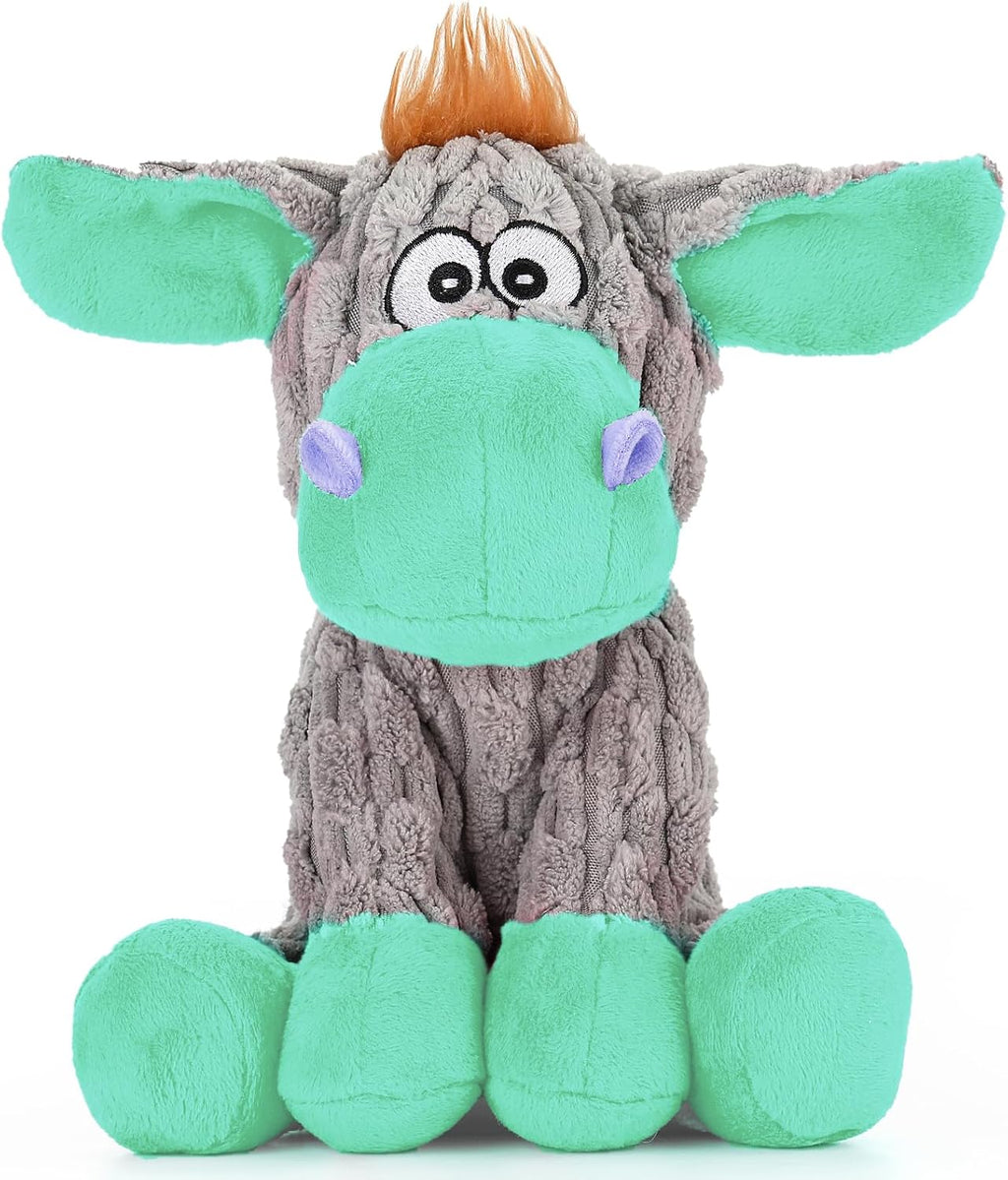 loncoldy Plush Chew Toys for Large Dogs, Tough Crinkle Stuffed Animal Squeaky Interactive Toys for Small Medium Large Dogs, Keep Them Busy, Big Pet Toys