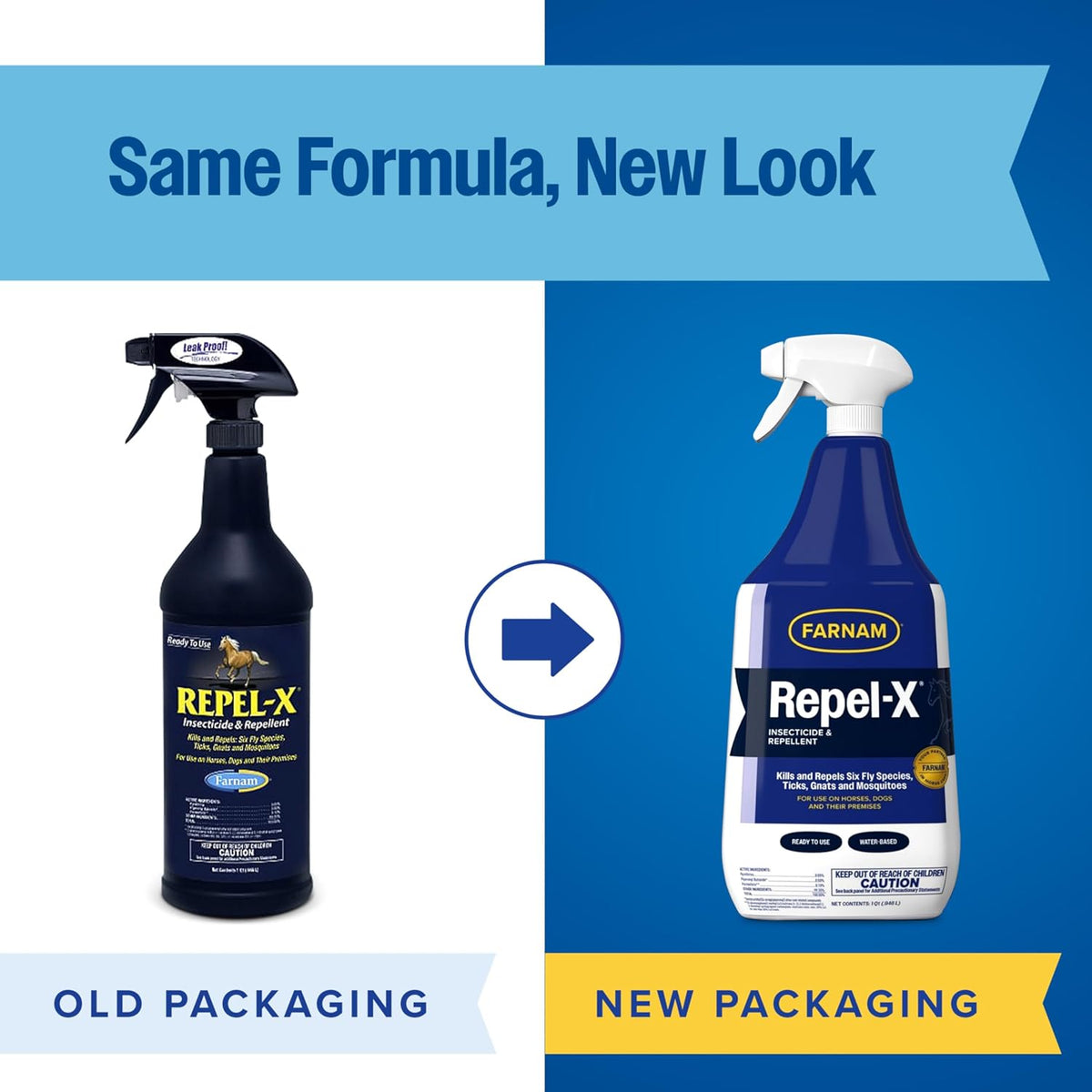 Farnam Repel-X Ready-to-Use Horse Fly Spray for Horses, 32 Fl Oz