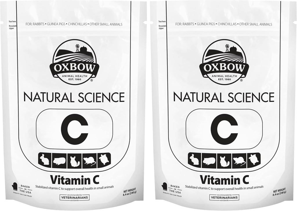 Oxbow Vitamin C Guinea Pig Supplement, High-Fiber Timothy Hay, 4.2 oz