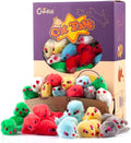 CHIWAVA 36PCS 4.1'' Furry Cat Toy Mice Rattle Small Mouse Interactive Play