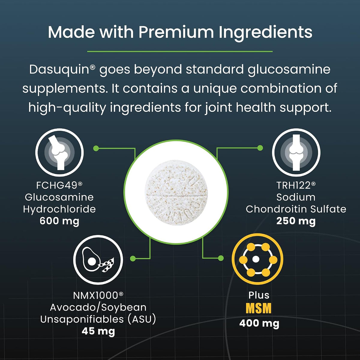 Nutramax Dasuquin MSM Joint Supplement, Small/Med Dogs, Chew Tablets150ct | Glucosamine and Chondroitin, Chewable Tablets for Dogs under 60 lbs, ASU & MSM, Supports Healthy Joints, All Ages