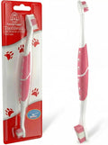 Pet Toothbrush for Dogs, Cats with Soft Bristles - Easy Teeth Cleaning & Dental Care, Non Slip Dual Head Dog Toothbrush for Medium & Large Pets, Toothpaste Not Included, Pack of 1 Red