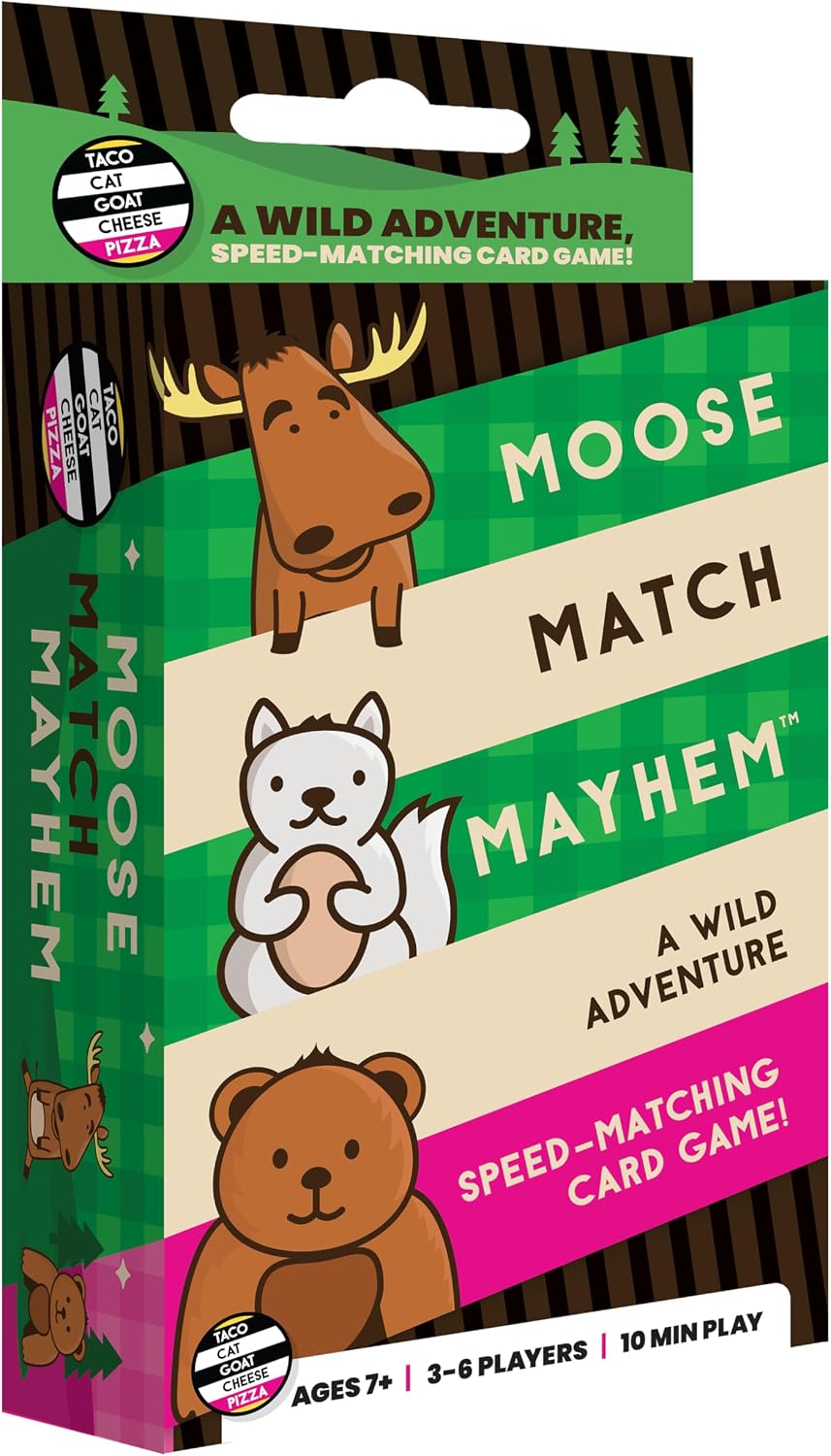 Moose Match Mayhem Speed-Matching Card Game by Taco Cat Games, Ages 7+