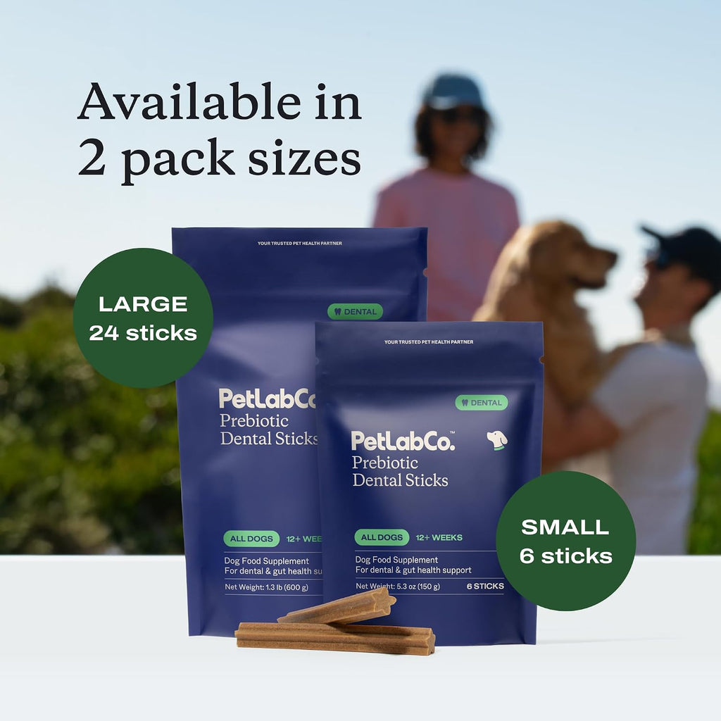 PetLab Co. Dental Sticks – Dog Dental Chews -Target Plaque & Tartar Build-Up at The Source - Designed to Maintain Your Dog’s Oral Health, Keep Breath Fresh and Provide Digestive Help (24 Sticks)