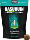 Nutramax Dasuquin Joint Supplement for Large Dogs, Soft Chews, 84ct | Glucosamine and Chondroitin Soft Chews for Large Dogs, with ASU, Supports Healthy Joints, For Dogs Over 60 lbs, All Ages